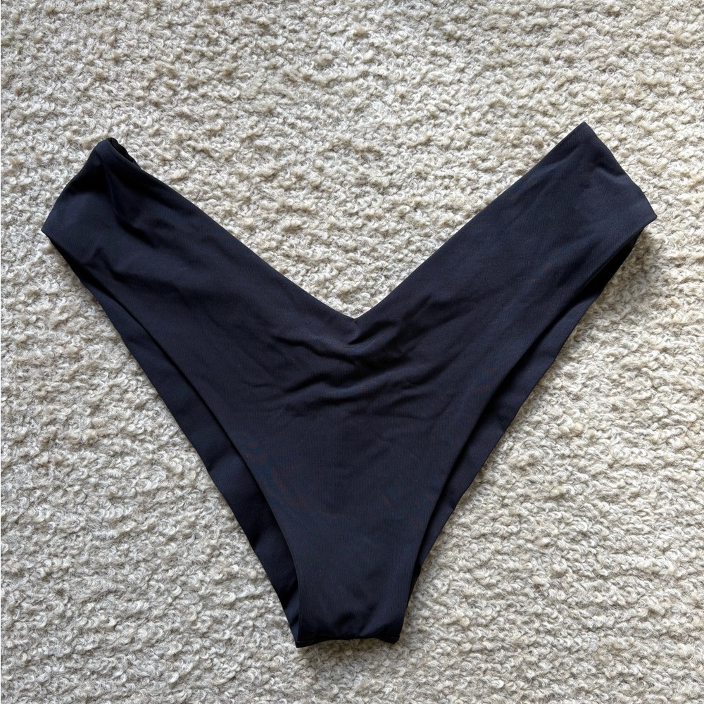 Black High-Cut Bikini Bottom